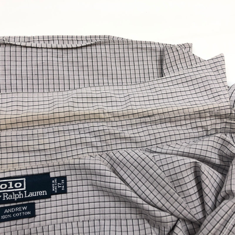 【中古品】【メンズ】 POLO RALPH LAUREN ポロラルフローレン ANDREW CHECK L/S SHIRT アンドリュー チェック長袖シャツ カジュアルシャツ トップス 146-260711-hn-05-fur サイズ:17 カラー:グレー系 万代Net店