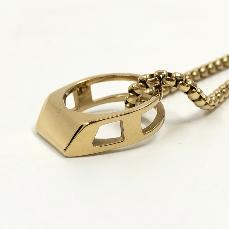 【中古品】【メンズ/レディース】 DIESEL ディーゼル STAINLESS STEEL NECKLASE ステンレススチール ネックレス ペンダント アクセサリー 192-261005-hn-07-fur カラー:ゴールド系 万代Net店