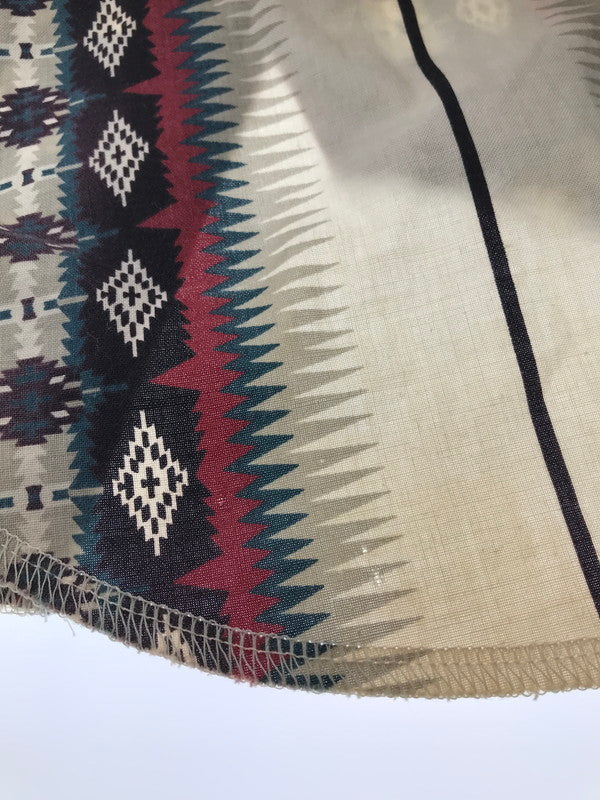 【中古品】【メンズ】 WRANGLER ラングラー 80~90's NATIVE PATTERN WESTERN SHIRT 80~90年代 ネイティブ パターン ウエスタン シャツ 長袖シャツ トップス 146-260516-rt-16-tagh サイズ:M カラー:ホワイト 万代Net店