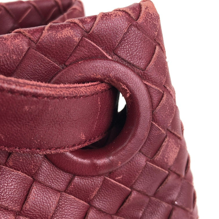 【中古品】【レディース】 BOTTEGAVENETA ボッテガヴェネタ 179320 V0016 レザーハンドバッグ 鞄 赤 RED 181-241225-SY-23-iwa カラー:RED 万代Net店