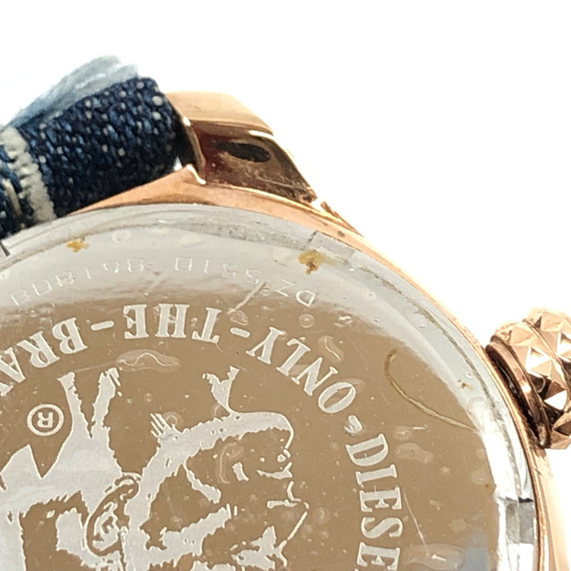 【現状渡し品】【レディース】 DIESEL ディーゼル DENIM STRAP KRAY ANALOG WATCH DZ5510 デニムストラップ クレイ アナログ 腕時計 197-260718-hn-07-fur カラー:ブルー/ゴールド 万代Net店