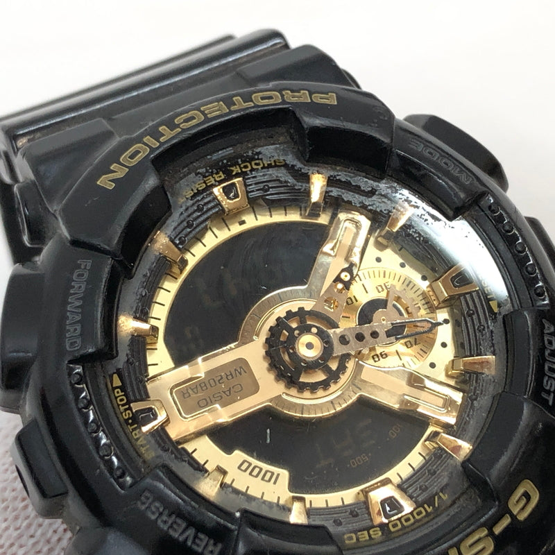 【中古品】【メンズ】 G-SHOCK ジーショック 110 SERIES ANALOG-DIGITAL WATCH GA-110GB-1AJF アナログデジタル 腕時計 196-260718-hn-09-fur カラー:ブラック/ゴールド 万代Net店
