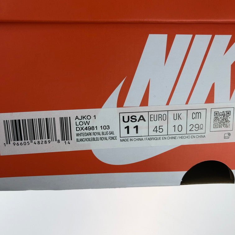 【中古美品】【メンズ】 NIKE ナイキ DX4981-103 AIR JORDAN 1 LOW KO ROYAL 160-250611-SY-09-iwa サイズ:29.0 カラー:BLUE WHITE 万代Net店