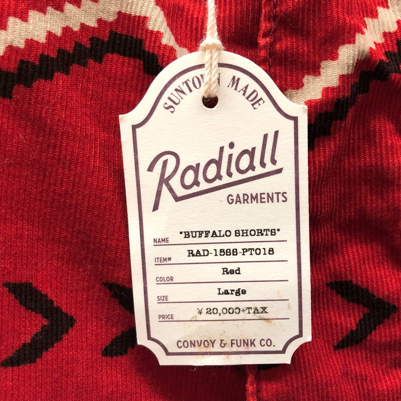 【中古品】【メンズ】 RADIALL ラディアル BUFFALO SHORTS RAD-15SS-PT018 バッファローショーツ ショートパンツ 短パン ボトムス ストリート系 153-250827-rs-06-fur サイズ:L カラー:レッド 万代Net店