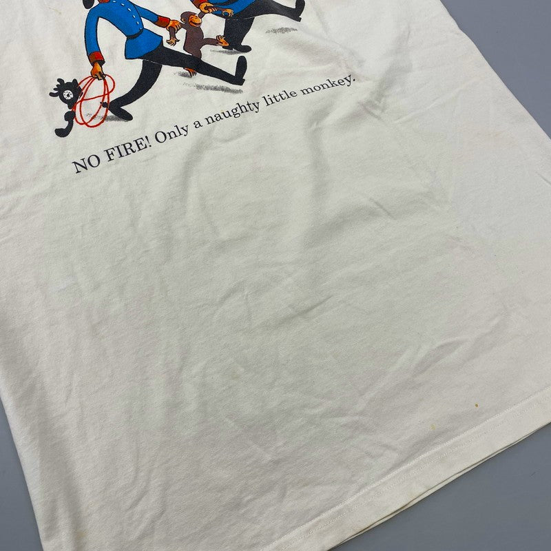 【中古品】【メンズ】 ACTON アクトン USA製 CURIOUS GEORGE LINGER TEE おさるのジョージ リンガー Tシャツ トップス 146-260902-kh-09-izu サイズ:XL カラー:ホワイト系×レッド 万代Net店
