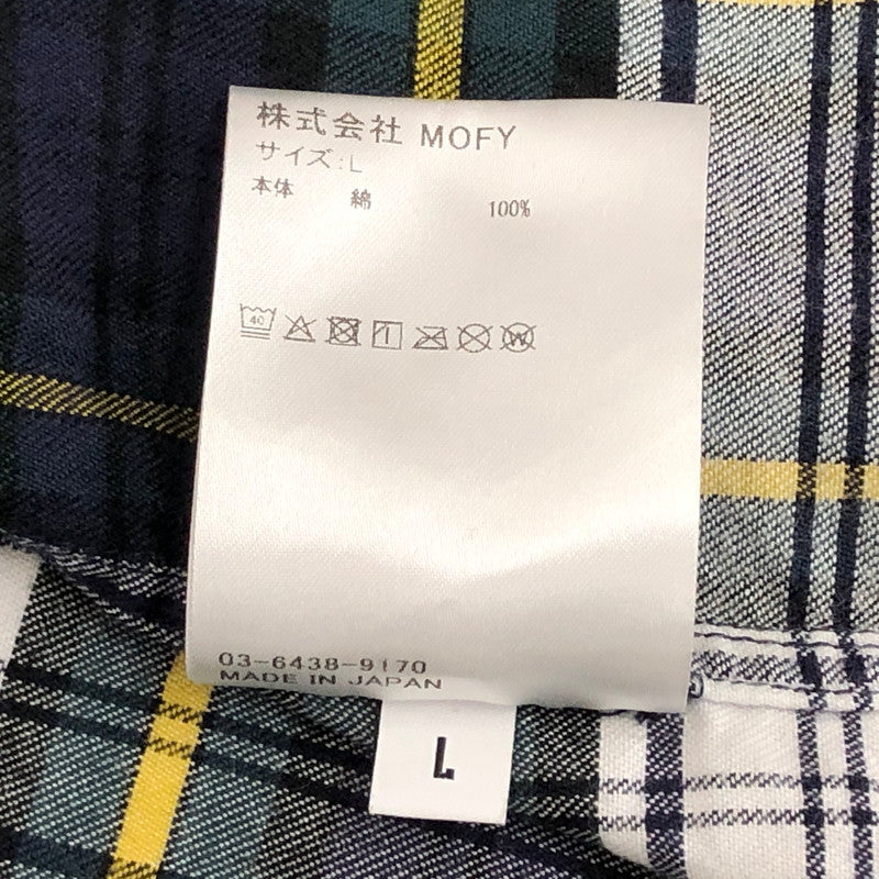【中古品】【メンズ】 SEQUEL TARTAN FLYFRONT SHIRT SQ-25SS-SH-03 タータンチェック フライフロント 長袖 シャツ トップス 142-260512-rs-03-fur サイズ:L カラー:ネイビー系 万代Net店