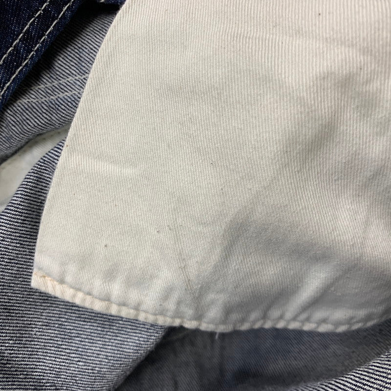 【中古品】【メンズ】 EVISU エヴィス 特殊カモメペイント ダブルニー デニムオーバーオール 156-261001-kh-15-izu サイズ:34 カラー:インディゴ 万代Net店