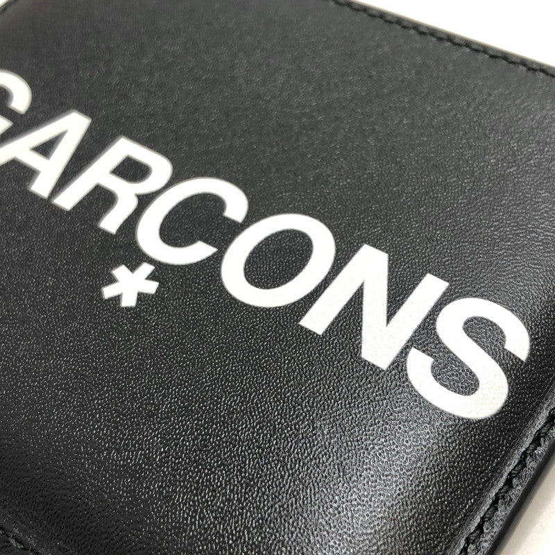 【中古品】【メンズ/レディース】 COMME des GARCONS コムデギャルソン Huge Logo Wallet SA3100HL コインケース ロゴ L字ファスナー 小銭入れ お札入れ ウォレット 財布 200-250909-rs-02-fur カラー:ブラック 万代Net店
