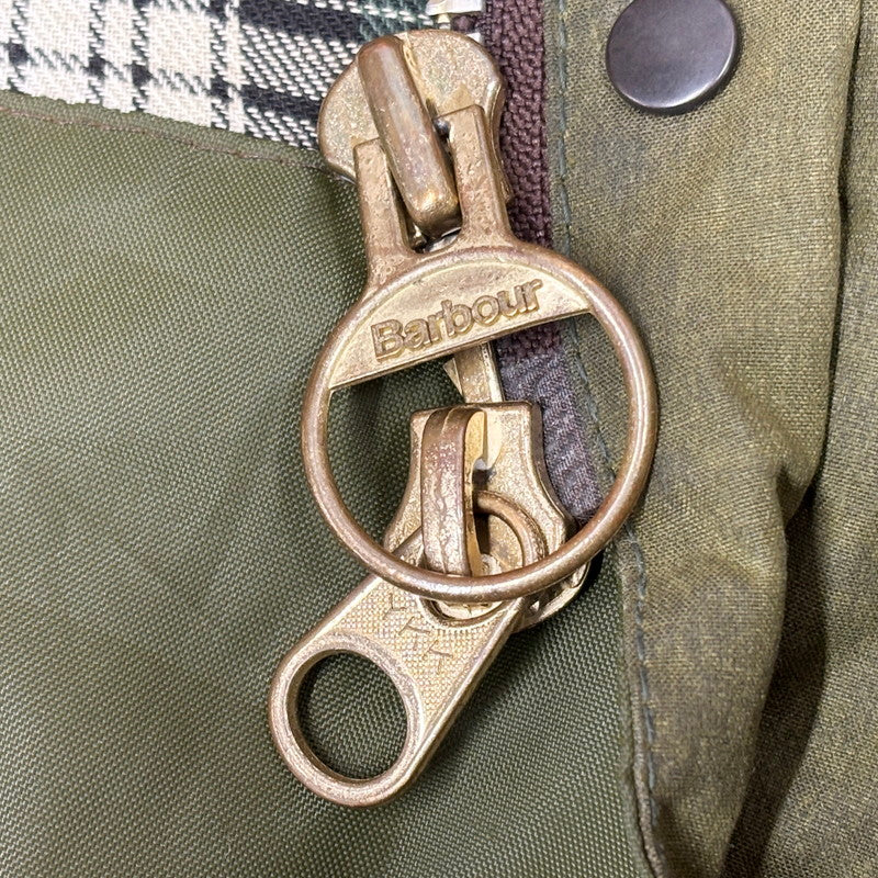 【現状渡し品】【メンズ】 Barbour バーブァー A200 ENGLAND製 1988年製 3ワラント 80S BORDER OILED JACKET 80年代 ボーダー オイルドジャケット アウター 長袖 144-250525-ma-05-izu サイズ:C42/107cm カラー:カーキ系 万代Net店
