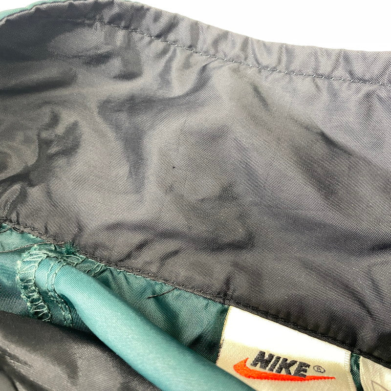 【中古品】【メンズ】 OLD NIKE オールド ナイキ 銀タグ 90S BIG SWOOSH ZIP NYLON JACKET ビッグ スウッシュ ジップ ナイロン ジャケット アウター 146-260721-cs-06-izu サイズ:L カラー:グリーン×ホワイト×ブラック 万代Net店