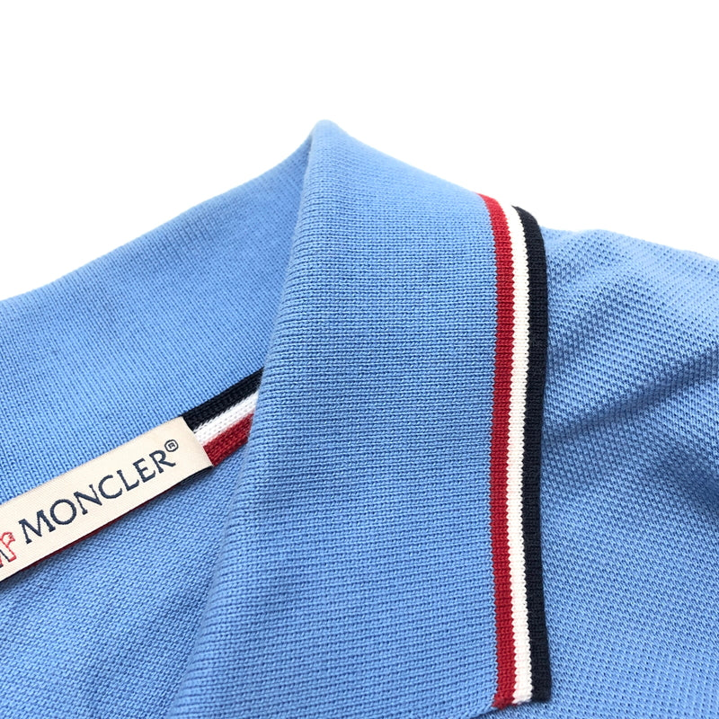 【中古品】【メンズ】 MONCLER モンクレール MAGIA POLO MANICA CORTA S/S POLO SHIRT D10918345600 ポロシャツ 半袖 トップス 141-260804-rs-05-fur サイズ:S カラー:ライトブルー 万代Net店