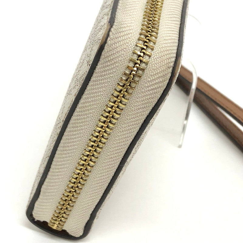 【中古品】【レディース】 MICHAEL KORS マイケルコース 35F8GTVT3B パウダーブラッシュマルチ ジェット セット トラベル シグネチャー ラージ トラベル コンチネンタル ラウンド ジップ 長財布 181-260521-rs-06-fur カラー:バニラ 万代Net店
