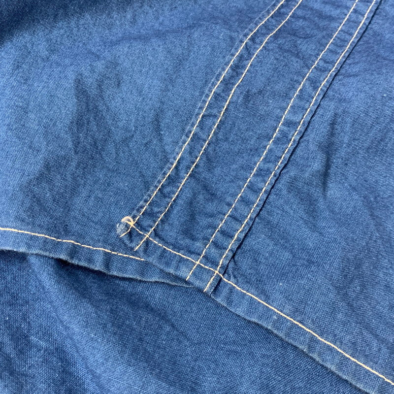 【中古品】【メンズ】 MISTER FREEDOM ミスターフリーダム × SUGAR CANE シュガーケーン USA製 LS WORK SHIRT ロングスリーブ ワーク シャツ トップス 145-260605-kh-02-izu サイズ:L カラー:ブルー 万代Net店
