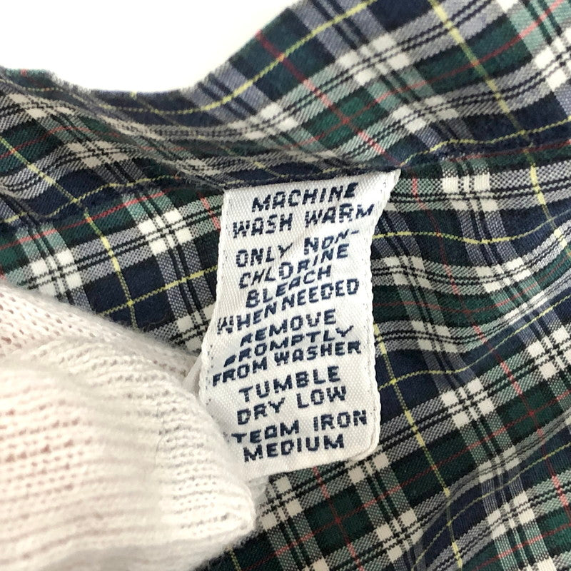 【中古品】【メンズ】 RALPH LAUREN ラルフローレン 90S BLAKE SS CHECK SHIRT チェックシャツ 半袖 トップス 古着 ヴィンテージ 146-260522-rs-10-fur サイズ:L カラー:ネイビー/グリーン 万代Net店