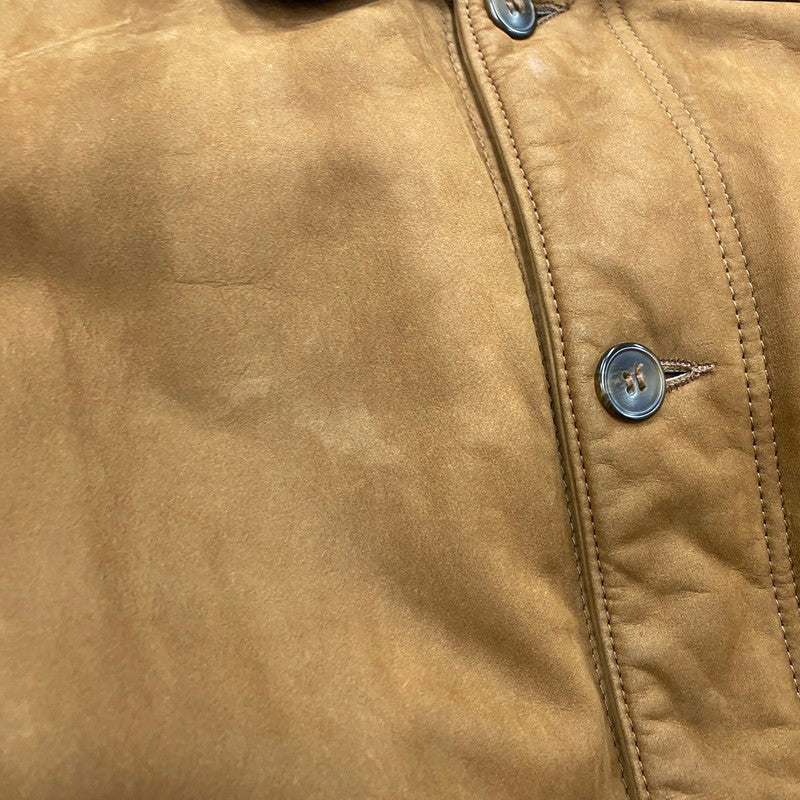 【中古品】【メンズ】 S315 ポルトガル製 90S THINSULATE 千鳥柄 LINER LEATHER CAR COAT シンサレート ライナー レザー カー コート アウター 146-260331-cs-17-izu サイズ:M カラー:ブラウン 万代Net店