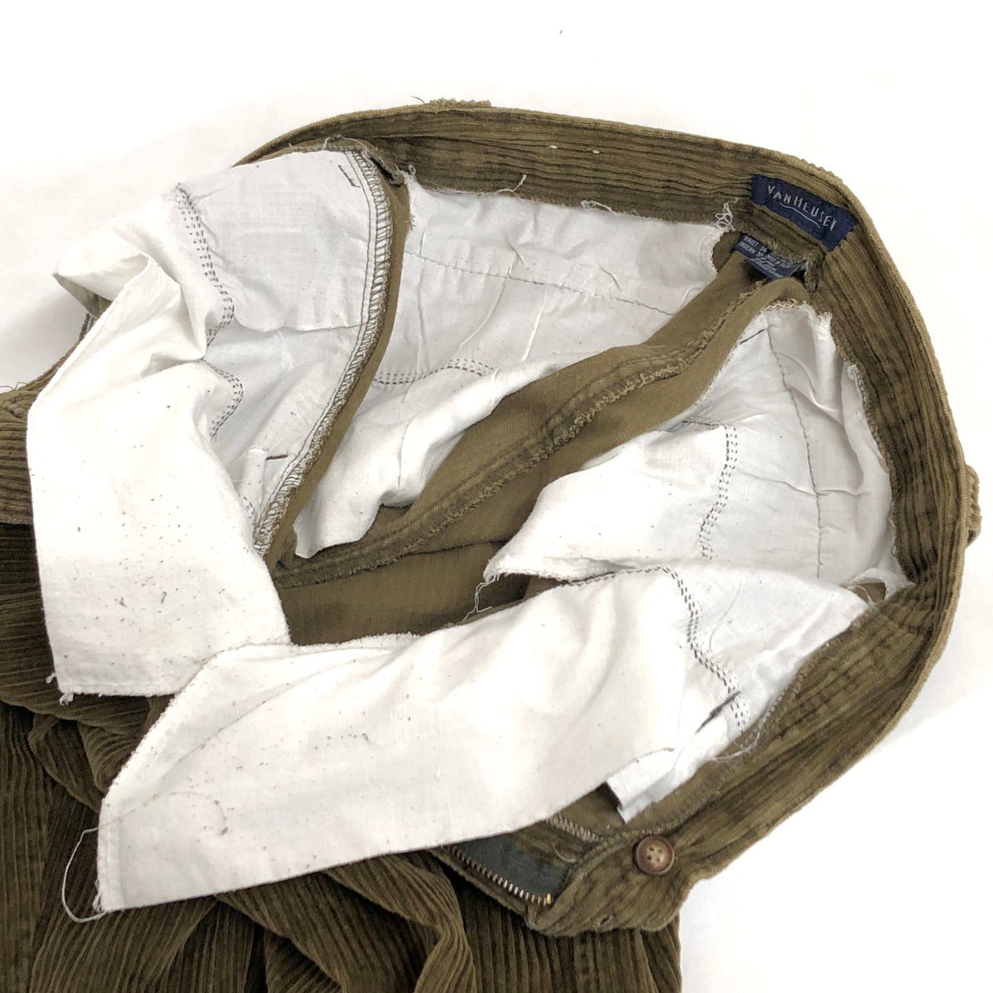 【現状渡し品】【メンズ】 VAN HEUSIN ヴァンヒューゼン CORDUROY PANTS コーデュロイパンツ ボトムス 古着 ヴィンテージ 157-260526-rs-06-fur サイズ:34×30 カラー:カーキ 万代Net店