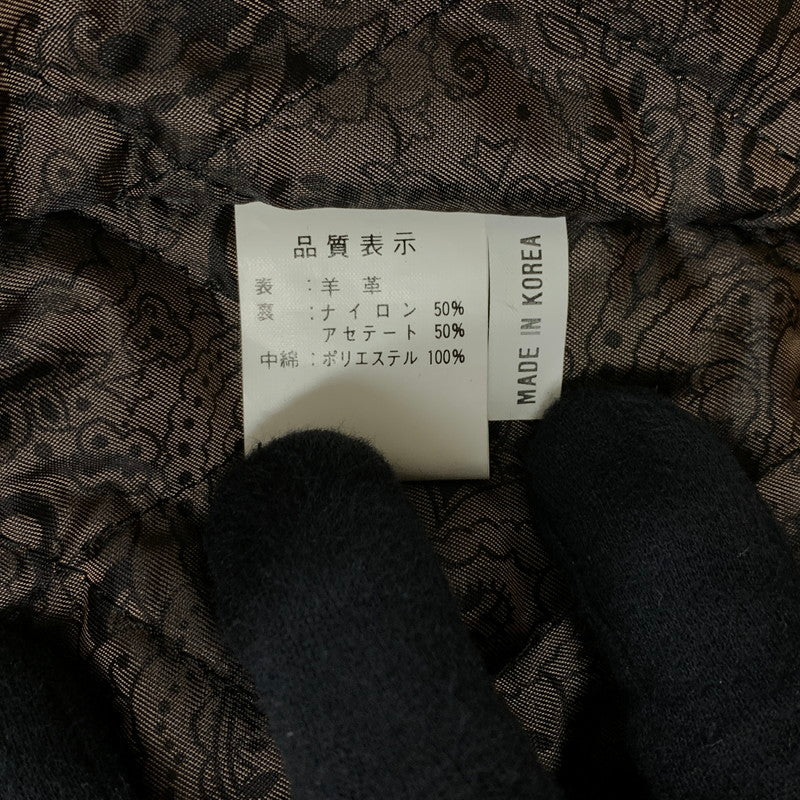 【中古品】【メンズ】 UNKNOWN RAM LEATHER LONG COAT ラムレザー ロング コート アウター ジャケット 革 145-260131-ko-03-tei サイズ:M カラー:ブラック 万代Net店