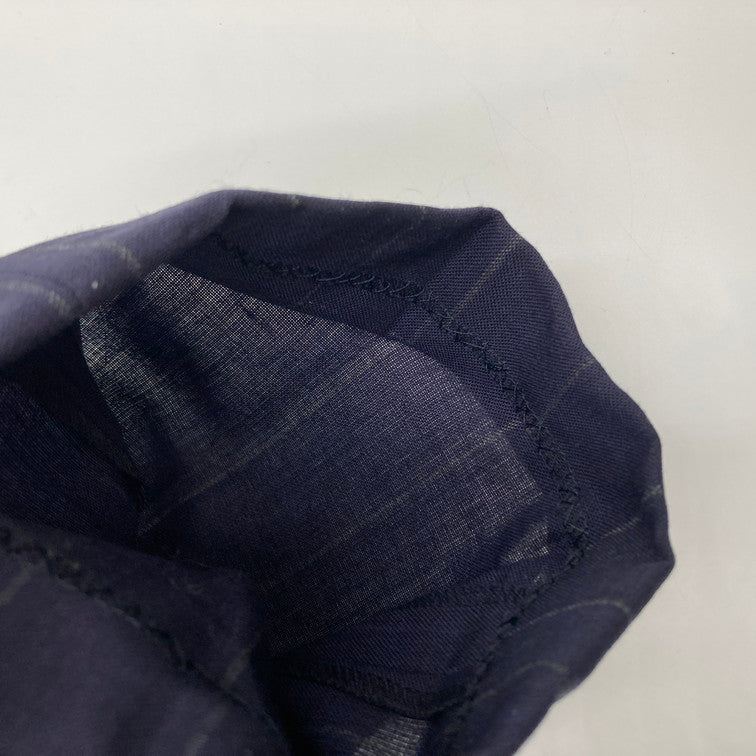 【中古品】【メンズ】 WACKO MARIA ワコマリア DORMEUIL STRIPED TROUSERS スラックス スラックスパンツ 142-250212-OR-05-iwa サイズ:XL カラー:ネイビー系/ストライプ 万代Net店