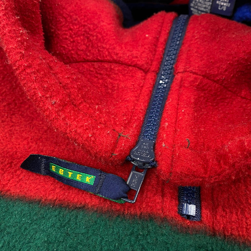 【中古品】【メンズ】 EBTEK HALF ZIP FLEECE JACKET エブテック フリース ジャケット アウター 144-260404-kh-14-izu サイズ:L カラー:マルチ 万代Net店