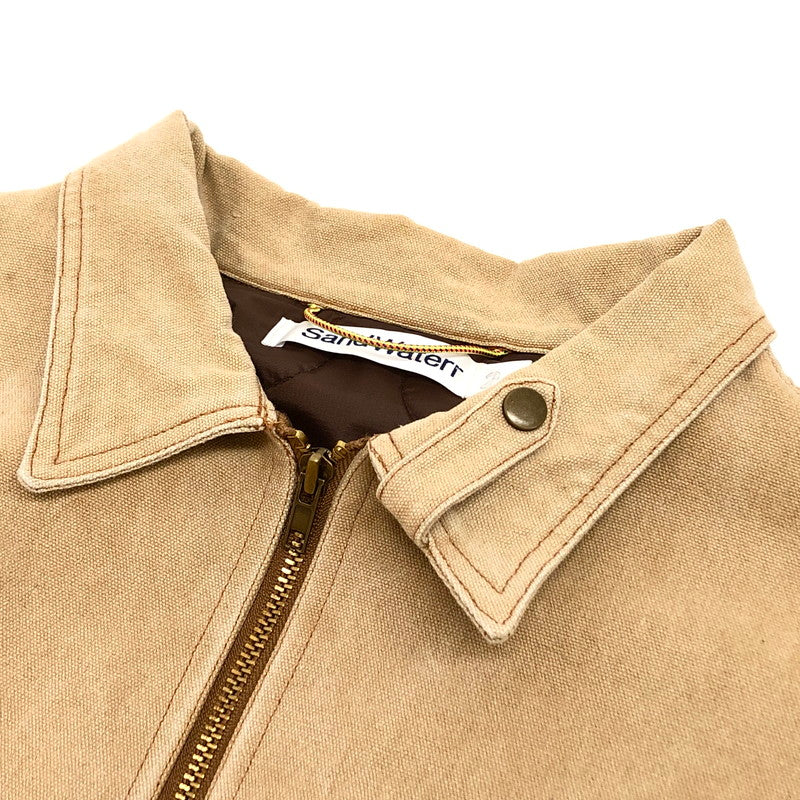 【現状渡し品】【メンズ】 SandWaterr サンドウォーター ORGANIZED WORK BLOUSON SW-J0302 キャンバスコットン ダック地 ブルゾン ジャケット アウター 古着 ヴィンテージ系 140-251006-rs-04-fur サイズ:2 カラー:ベージュ 万代Net店
