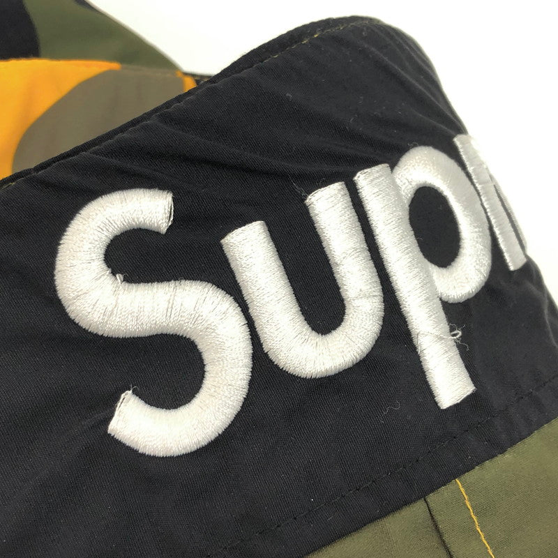 【中古品】【メンズ】 Supreme シュプリーム Hooded Logo Half Zip Pullover フーデッド ロゴ ハーフジップ プルオーバー 中綿 ジャケット 迷彩 アウター 149-251226-rs-02-fur サイズ:M カラー:イエロー系・カモフラージュ 万代Net店