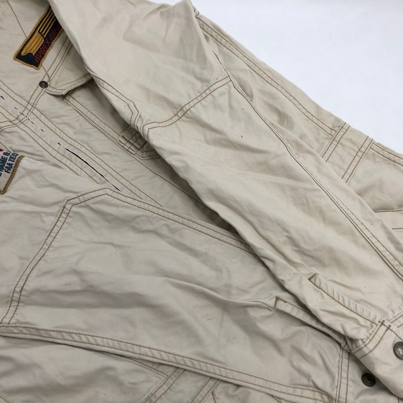 【現状渡し品】【メンズ】 AVIREX アヴィレックス FLIGHT SUIT 6146072 フライトスーツ つなぎ 古着 145-260825-rs-03-fur サイズ:M カラー:ベージュ系 万代Net店