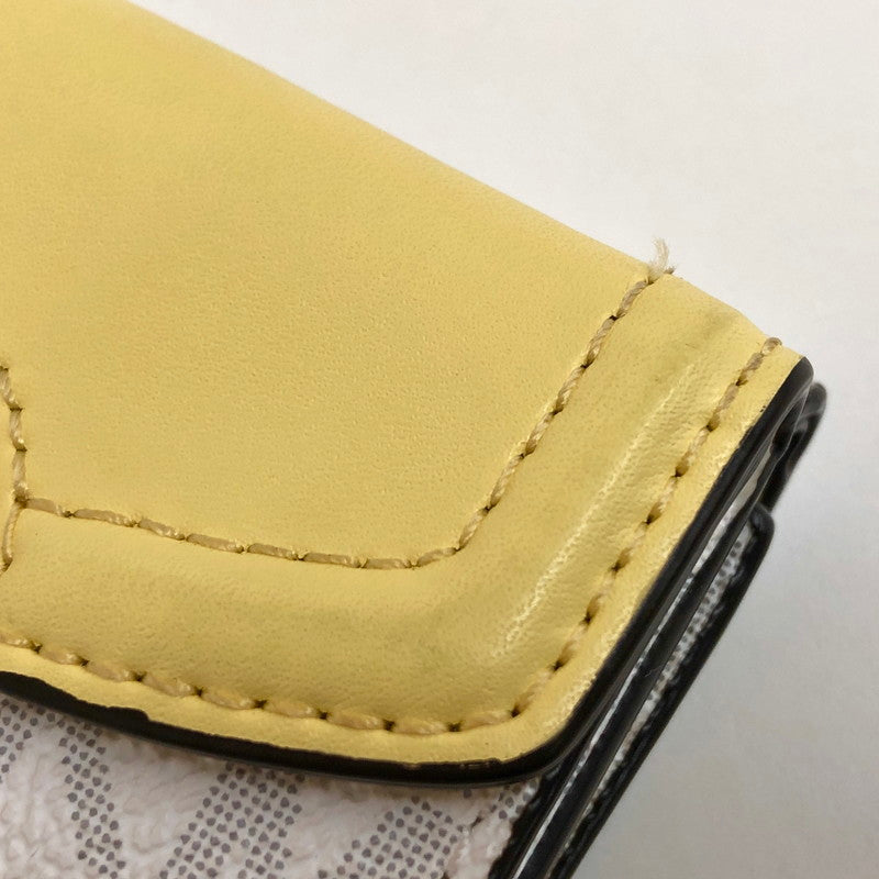 【現状渡し品】【レディース】 Michael Kors マイケルコース 35T0GFTP0B 三つ折り財布 コンパクトウォレット ミニ財布 181-250703-rs-02-fur カラー:レモンイエロー/アイボリー系 万代Net店