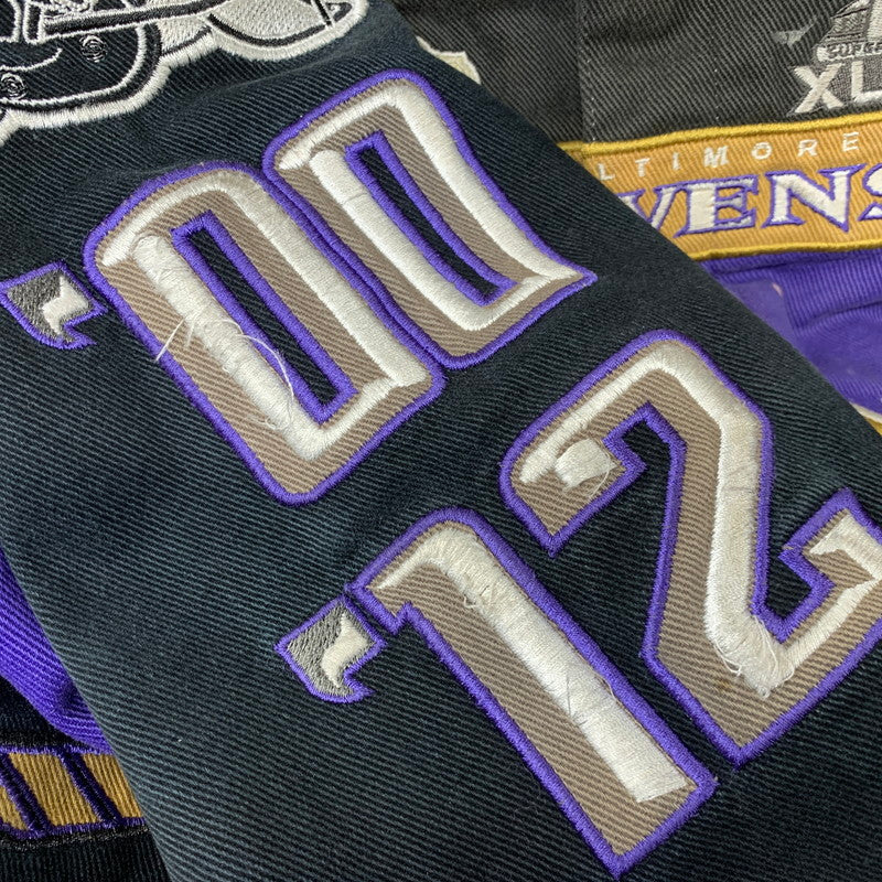 【現状渡し品】【メンズ】 NFL エヌエフエル BALTIMORE RAVENS 2-TIME SUPER BPWL CHAMPIONS JACKET チャンピオンズ ジャケット アウター 146-261015-cs-08-izu サイズ:XXL カラー:パープル 万代Net店
