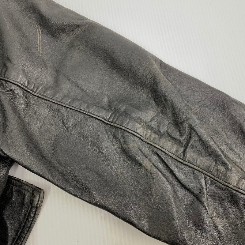 【中古品】【メンズ】 FRENCH MILITARY フレンチ ミリタリー FIREMAN LEATHER COAT ファイヤーマン レザー コート アウター 146-260909-cs-12-izu サイズ:不明 カラー:ブラック 万代Net店
