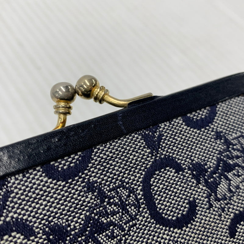 【中古品】【レディース】 CELINE セリーヌ C マカダム柄 ガマ口 財布 181-260206-kh-04-izu カラー:ネイビー系 万代Net店