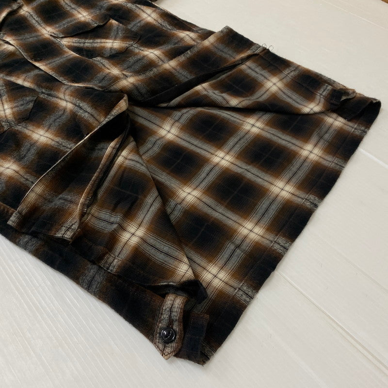 【中古品】【メンズ】 RUDE GALLERY ルードギャラリー OMBRE CHECK L/S SHIRT オンブレチェック ロングスリーブシャツ 長袖トップス 140-260725-ss-07-tei サイズ:3 カラー:チェック 万代Net店