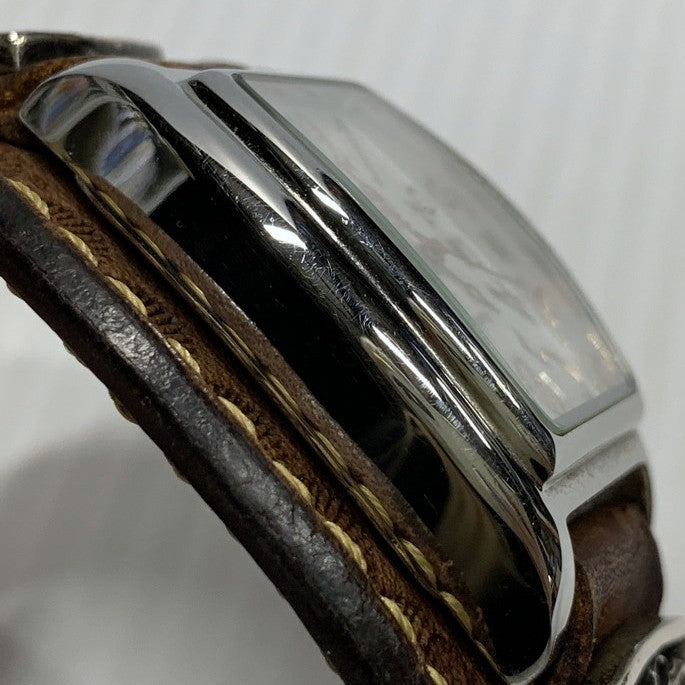 【中古品】【メンズ/レディース】 SAAD サード HOWLITE DIAL LEATHER BAND SQUARE ANALOG WATCH ハウライト ダイヤル レザー バンド アナログ ウォッチ 時計 197-260628-kh-07-izu カラー:ブラウン 万代Net店
