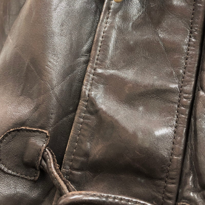 【ジャンク品】【メンズ】 REDSKINS JACKET TYPE B32 レザーコート ミリタリージャケット アウター ヴィンテージ系 146-260122-rs-05-fur サイズ:XL カラー:ブラウン 万代Net店