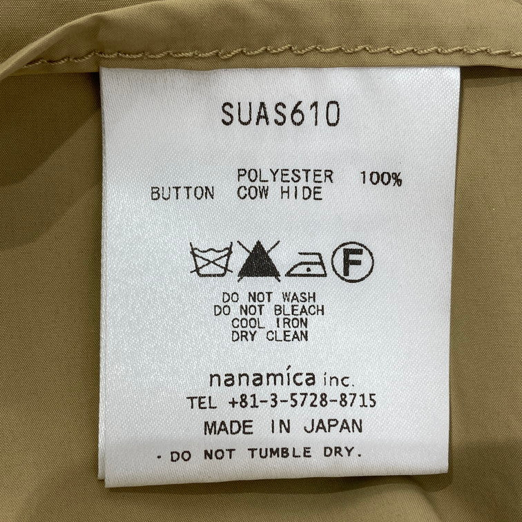 【中古品】【メンズ】 nanamica ナナミカ PACKABLE WIND JACKET SUAS610 パッカブルウインドジャケット アウター 144-260809-SH-05-hon サイズ:XS カラー:ベージュ 万代Net店