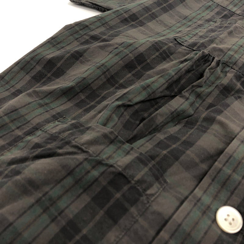 【中古品】【メンズ】 NEPENTHES ネペンテス S/S CHECK SHIRT 半袖 チェックシャツ ポケット トップス 140-260708-rs-04-fur サイズ:M カラー:カーキ/グリーン系 万代Net店