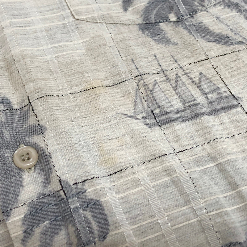 【現状渡し品】【メンズ】 SUR CLUB サークラブ ALOHA S/S SHIRT アロハシャツ ハワイアンシャツ 半袖 トップス 古着 146-260930-rs-05-fur サイズ:不明 カラー:グレー系 万代Net店