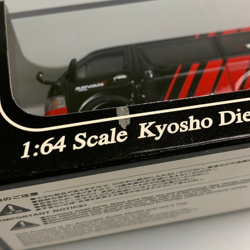 【現状渡し品】 Kyosho 京商 1/64 アドバン ハイエース(ブラック×レッド) ミニカー 061-260427-AS-19-min 万代Net店