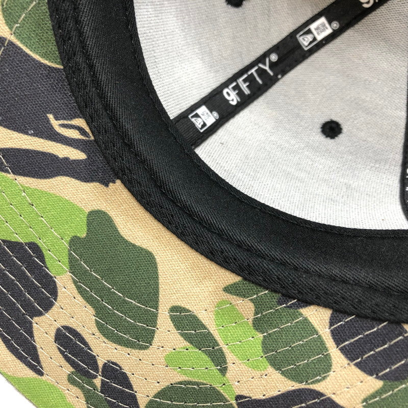 【中古品】【メンズ/レディース】 A BATHING APE アベイシングエイプ × NEW ERA BAPE NEW ERA 9FIFTY CAP キャップ 帽子 アクセサリー 185-260129-rs-02-fur サイズ:F カラー:ブラック 万代Net店