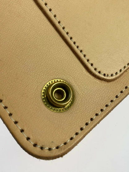 【中古品】【メンズ】 革蛸 KAWATAKO HOH-007-NATL カワタコ ハーマンオークレザー 二つ折り長財布 200-240213-yn-10-min カラー：NATURAL 万代Net店