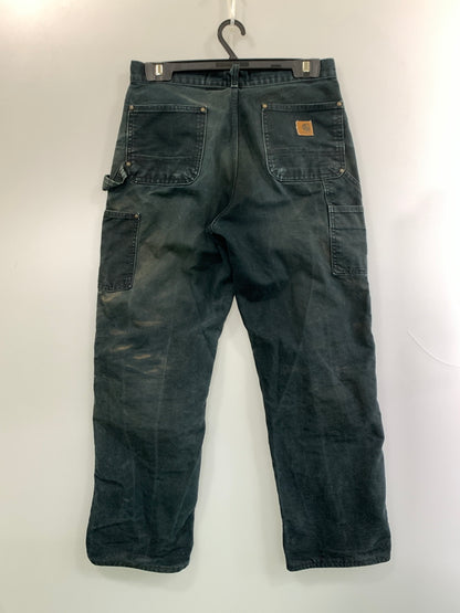 【現状渡し品】【メンズ】 CARHARTT カーハート DOUBLE KNEE PAINTER PANTS ダブルニーペインターパンツ USA製 ボトムス 157-260831-yn-03-min サイズ：30×30 カラー：ブラック 万代Net店