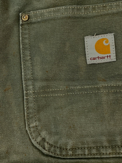 【現状渡し品】【メンズ】 CARHARTT カーハート DOUBLE KNEE PAINTER PANTS ダブルニーペインターパンツ USA製 ボトムス 157-260831-yn-04-min サイズ：32×30 カラー：オリーブグリーン 万代Net店