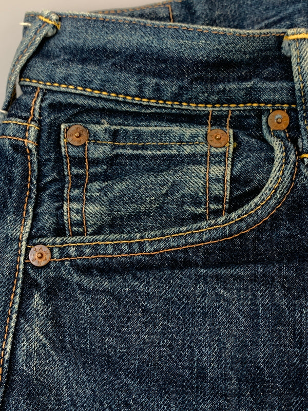 【中古品】【メンズ】 EVISU エヴィス 2001 DENIM PANTS カモメペイントデニムパンツ ボトムス 156-260831-yn-07-min サイズ：31×35 カラー：インディゴ 万代Net店