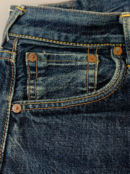 【中古品】【メンズ】 EVISU エヴィス 2001 DENIM PANTS カモメペイントデニムパンツ ボトムス 156-260831-yn-07-min サイズ：31×35 カラー：インディゴ 万代Net店