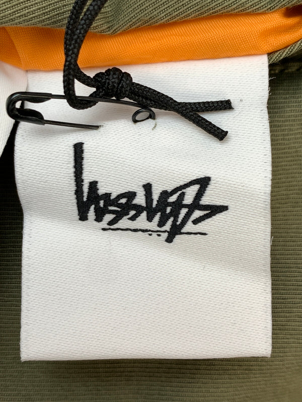 【中古品】【メンズ】 NIKE ナイキ × STUSSY REVERSIBLE VARSITY JACKET FJ9153-222 ステューシー リバーシブル バーシティ ジャケット アウター 142-260831-yn-11-min サイズ：L カラー：オリーブグリーン/オレンジ 万代Net店