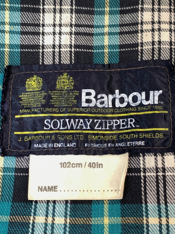 【現状渡し品】【メンズ】 BARBOUR バブアー SOLWAY ZIPPER ソルウェイジッパー オイルドジャケット アウター 144-260831-yn-14-min サイズ：102cm/40in カラー：ブラウン系 万代Net店