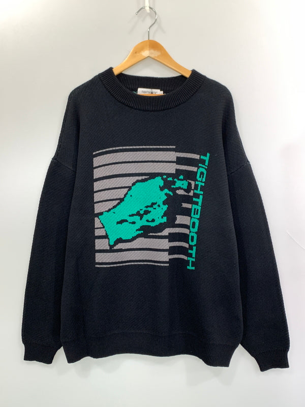【中古美品】【メンズ】 TIGHTBOOTH タイトブース KEYBOARD KNIT SWEATER FW24-KN03 キーボードニットセーター トップス 142-260831-yn-16-min サイズ：L カラー：ブラック 万代Net店