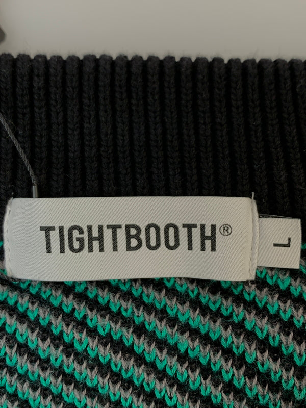 【中古美品】【メンズ】 TIGHTBOOTH タイトブース KEYBOARD KNIT SWEATER FW24-KN03 キーボードニットセーター トップス 142-260831-yn-16-min サイズ：L カラー：ブラック 万代Net店