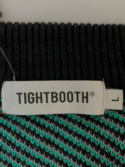 【中古美品】【メンズ】 TIGHTBOOTH タイトブース KEYBOARD KNIT SWEATER FW24-KN03 キーボードニットセーター トップス 142-260831-yn-16-min サイズ：L カラー：ブラック 万代Net店