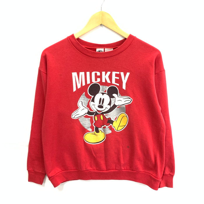 【中古品】【メンズ】 MICKEY&CO. 90s ミッキー スウェット ブランド 古着 145-260404-gm-26-fuz サイズ：L カラー：レッド 万代Net店