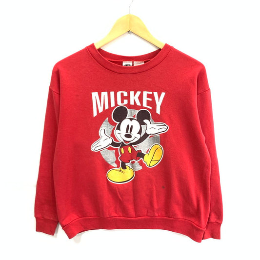 【中古品】【メンズ】 MICKEY&CO. 90s ミッキー スウェット ブランド 古着 145-260404-gm-26-fuz サイズ：L カラー：レッド 万代Net店